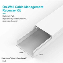 30x15mm cabo gestão canal corretivo cabo capa organizar montagem sistema de tv fio hider pvc trunking cabo pista 2024 - compre barato