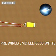 20pcs Pre-soldered micro 0.1mm Copper Pre Wired WHITE SMD Led 0603 NEW 3V C0603W 2024 - buy cheap