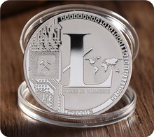 Посеребренные памятные монеты 25 LTC Litecoin Vires в цифрах медальон Новая монета 2024 - купить недорого