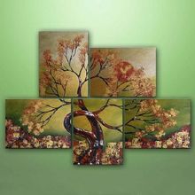 5pcs Hand Painted Oil Painting Asian Dream-Modern Oil Painting On Canvas Art Wall Decor-Floral Oil Painting Wall Art 2024 - buy cheap