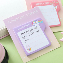 1pcs Memo Pads Sticky Notes Creative unicorn Paper Notepad diary Scrapbooking Stickers Office School stationery Notepads 2024 - buy cheap