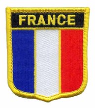 Embroidered France Flag Patch Made by Twill with Merrow Border and Iron On Backing Accept Custom and MOQ50pcs free shipping 2024 - buy cheap