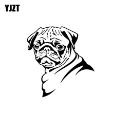 YJZT 13.3CM*14CM PUG DOG Vinyl Car Sticker Decal Canine Pugs Animal  Black/Silver C10-00261 2024 - buy cheap