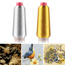 Gold/Silver Embroidery Threads Computer Cross-stitch Thread 3000M Sewing Thread Line Textile Metallic Yarn Woven Line 2024 - buy cheap