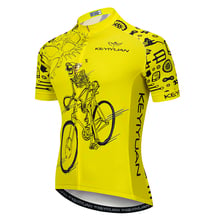 Keyiyuan Men's Cycling Jersey Yellow Short Sleeve Top 2022 - buy cheap