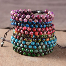 Unique Natural Stone Knotted Bracelets Handmade Bohemia String Braided Bracelet Fashion Jewelry Dropshipping 2024 - buy cheap