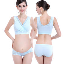 2018 Maternity Nursing bra+Underwear panties set Pregnancy moms Breastfeeding bra for pregnant women Lace Pregnancy feeding Bra 2024 - buy cheap