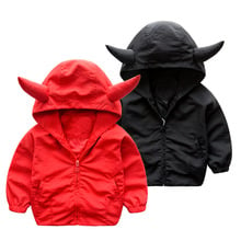 Ropa de otoño para niños, chaquetas a prueba de viento, prendas de vestir gruesas con capucha para bebé, diablo, 2019 2024 - compra barato