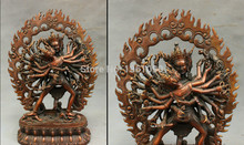 Xd 001220 12 "tibete puro bronze budismo joss yamantaka dharma vajrabhairava estátua de buda 2024 - compre barato