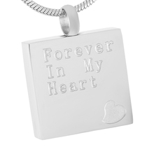 IJD9380 Forever In My Heart Stainless Steel Book Shape Keepsake Cremation Urn Jewelry Ashes Holder Memorial Pendant 2024 - buy cheap