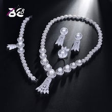 Be 8 Bridal Zirconia Necklace Earrings Rings for Women Party, Luxury Dubai Nigeria CZ Crystal Wedding Full Jewelry Sets S184 2024 - buy cheap