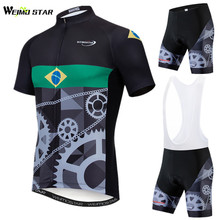 Weimostar-Conjunto de ropa de ciclismo para hombre, ropa de verano con almohadilla de Gel para bicicleta de montaña, Pro Team Brasil, 2019 2024 - compra barato