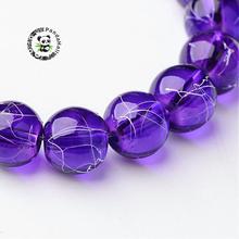 Drawbench Transparent Glass Beads Spray Painted Round Loose Beads For DIY Jewelry Making  8mm,about 100pcs/strand, 31.4'' 2024 - buy cheap