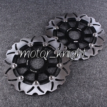 Black Front Brake Discs for KAWASAKI ZXR 400 750 ZX9R ZRX 1100 1200 ZZR 1100 2024 - buy cheap