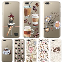 TPU Back Cover For OnePlus 3 3T 5 5T 6 6T Soft Silicone Coffee Girl Drink Heart Aesthetic Phone Case For One Plus 3 3T 5 5T 6 6T 2024 - buy cheap