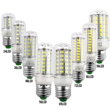 2PCS E27 LED Lamp E14 LED Corn Bulb Lampada 24 36 48 56 69LED Chandelier Candle LED Light SMD5730 220V 240V For Home Decoration 2024 - buy cheap
