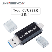 WANSENDA USB 3.0 USB Flash Drive Type-C Pen Drive 512GB 256GB 128GB 64GB 32GB USB Stick 2 in 1 OTG Pendrive for Type C Mobile/PC 2024 - buy cheap