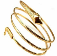 New Arrival Punk Fashion Coiled Snake Spiral Upper Arm Cuff Armlet Armband Bangle Bracelet Men Jewelry For Women Party Barcelets 2024 - buy cheap