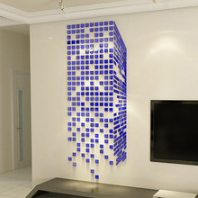 3D трехмерные акриловые зеркальные наклейки на стену крыльцо Гостиная ТВ фон настенные декоративные наклейки на стену 2024 - купить недорого