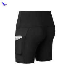High Waist Running Shorts with Pockets Women Solid Gym Fitness Clothing Yoga Shorts Female Athletic Short Sport Tights Leggings 2024 - buy cheap