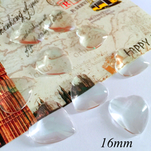 ZEROUP 30pcs/lot 16mm Handmade Transparent Clear Glass Cabochon Domed Heart Jewelry Accessories Supplies for jewelry 2024 - buy cheap