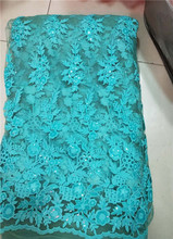 Alta Qualidade Tecido de Renda Africano verde Lantejoulas Tecido Tissu Indiano Vestido De Noiva Francês Suíço Voile Laço De Tule De Malha de Material 2024 - compre barato