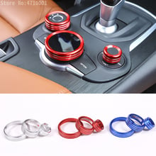 For Alfa Romeo Giulia Stelvio 2017 Aluminum Alloy Interior Car Center Control Multimedia Knob Ring Trim Set of 3pcs 2024 - buy cheap