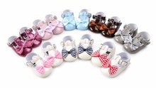 hot sale Princess Girls silk bow baby shoes Patent leather Maryjane shoes First walkers Toddlers Crib Brand prewalkers shoes 2024 - buy cheap