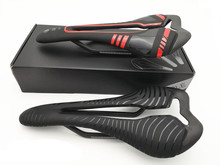 Sillín de carbono negro ultraligero y transpirable, piezas para bicicleta de carreras, MTB, cojín de cuero para bicicleta de montaña, 120g 2024 - compra barato