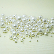 Wholesale Acrylic Plastic Beads Pearl Imitation Round Beads Ivory Color 4-20mm Dia. (DH-BSG02-IV) 2024 - buy cheap