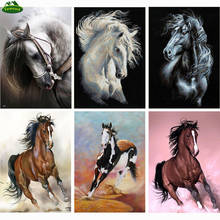 Diy Diamond Embroidery Pastoral Resin horse square Sale 5D Diamond Painting Cross Stitch New Horse Needlework Patterns Kits 2024 - buy cheap
