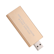 Caja de almacenamiento dorada para disco duro NGFF B Key B + M Key M2 SATA SSD, adaptador de caja externa, USB 3,0 a M.2 2024 - compra barato