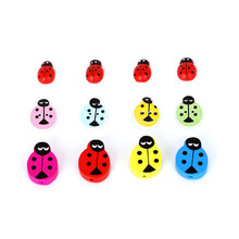 50pcs 2 Holes ladybug Natural Wooden Buttons Random Colorful Mixed Scrapbook Sewing Crafts Sewing Apparel Fabric Buttons DIY 2024 - buy cheap