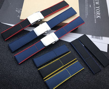 Black blue Watch Band Watchband For Breitling strap Nylon for NAVITIMER WORLD Avenger/navitimer belt 22mm logo on free tools 2024 - buy cheap