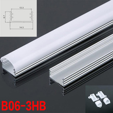 Tira de luces LED en forma de U, perfil de canal de aluminio con cubierta, tapas finales y Clips de montaje para Barra de luces LED, 50cm, 5 Juegos, B063HB 2024 - compra barato