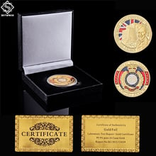 Euro UK Royal Engineers Coin Challenge 1944 D-DAY Sword Beach Landing Gold Coin W/ Luxury Coin Box Collection 2024 - buy cheap