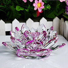 Beautiful colorful crystal lotus, crystal crafts, home office decoration, birthday gift 2024 - buy cheap