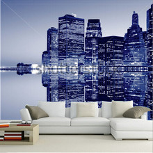 3D фрески на заказ, красивая настенная бумага с ночным оттенком Нью-Йорка, для гостиной, дивана, телевизора, детской спальни 2024 - купить недорого