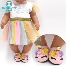 Ropa para muñeca recién nacida de 43 cm, vestido de lentejuelas a la moda, regalo para niña bebé americana 2024 - compra barato