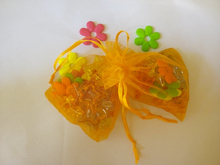 Lote de bolsas de Organza de Navidad de 20x30cm, bolsa con cordón naranja para comida/joyería/bolsa de regalo de dulces, envase pequeño, 1000 unidades 2024 - compra barato