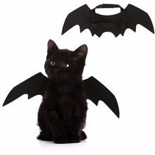 Novo traje de halloween para animais de estimação gatos preto asas morcego legal filhote de cachorro gato gatinho filhote de cachorro cães morcegos vestir-se animais de estimação decoração de festa de férias 2024 - compre barato