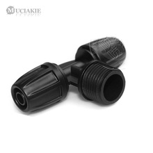 MUCIAKIE 30PCS 3/8'' Equal Connector with Lock to 1/2'' Male Thread Tee Garden Water Connnecter Joint Irrigation Fittings 2024 - buy cheap