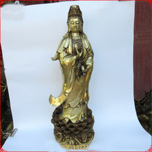 Estatua artística de latón para SALÓN DE Huge-2021HOME grande de 60CM, talismán de bendición efectiva, dorada, GUANYIN PUSA, Buda 2024 - compra barato