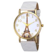 Timezone #301 Paris Eiffel Tower Women Lady Girl Faux Leather Quartz Wrist Watch Relogio Feminino Relojes Mujer Gift 2024 - buy cheap