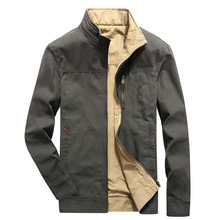 Autumn Jacket Men's Coat Double Sided Wear Jacket Stand Collar Zipper Veste Homme Windbreaker Men Jacket Hombre Outerwear M-4XL 2024 - buy cheap