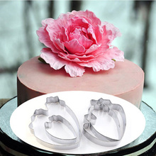 Peony Flower Cookie Cutter Set 3D Sugarcraft Fondant Cake Pastry Biscuit Baking Mold DIY Cake Decorating Tools 4pcs Cookie Mold 2024 - buy cheap