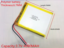 3.7V,4000mAH,676576 PLIB ( polymer lithium ion battery ) Li-ion battery for tablet pc,GPS,mp3,mp4,cell phone,speaker 2024 - купить недорого
