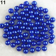 500Pcs 6mm Acrylic Round Pearl Spacer DIY Craft Jewelry Making Loose Beads 2024 - buy cheap