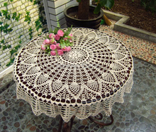 Openwork Crochet Handmade Fabric Flowers Cover small Round tablecloths Wedding Tablecloths Pineapple flower Doilies 2024 - buy cheap