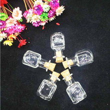 50sets/lot mini empty Small cute Glass Bottle square shape Vial Cork Stopper Jar with Corked Container Mini DIY Empty Pot 2024 - buy cheap
